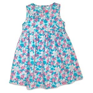 J. Khaki NWOT Girls Hawaiian Embroidered Dress Butterfly Flower Embellishment 4T